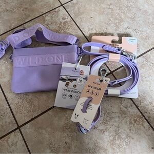NEW Wild One leash and collar set with treat pouch